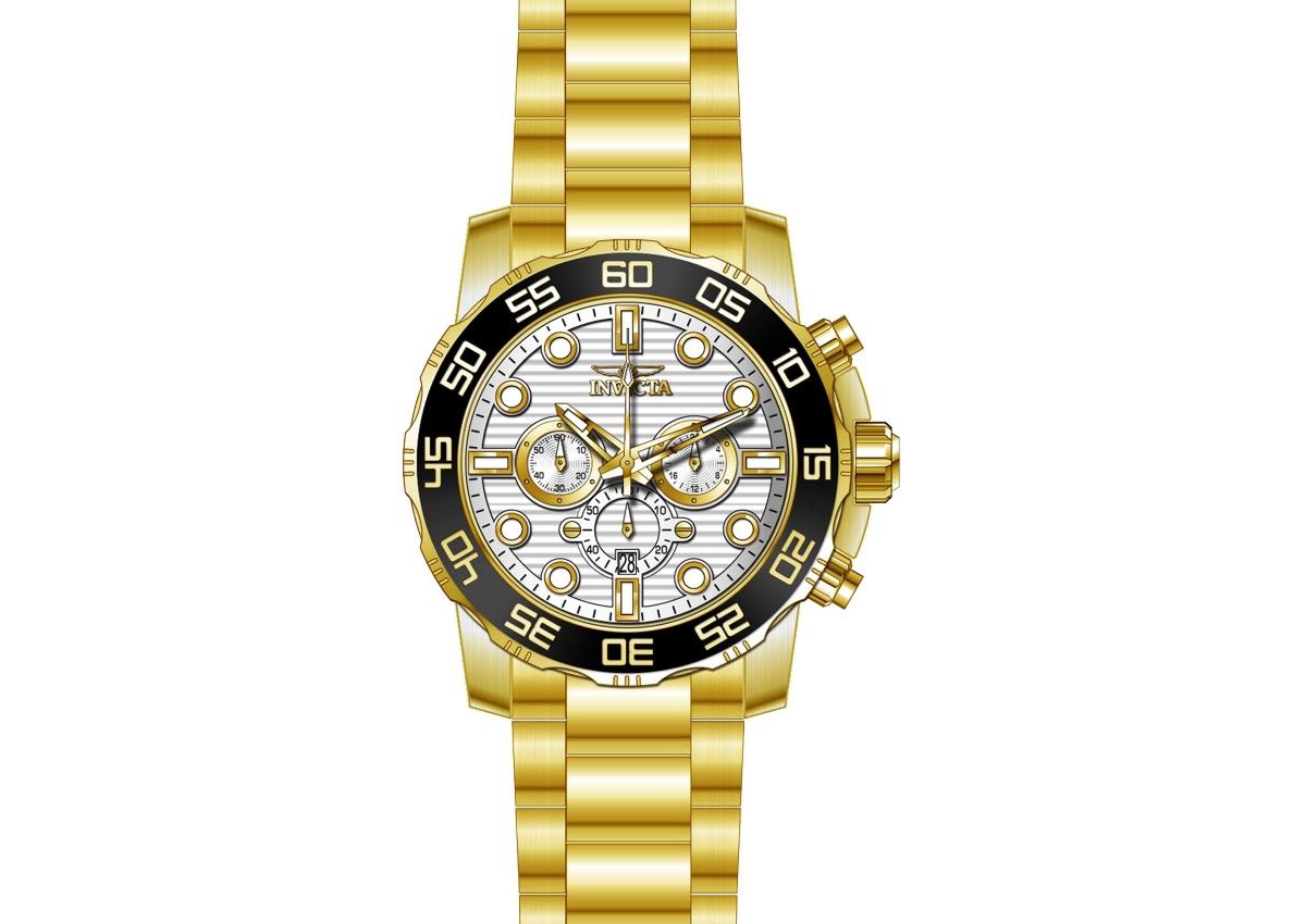 Invicta Men's Pro Diver Quartz Chronograph Silver Dial Watch