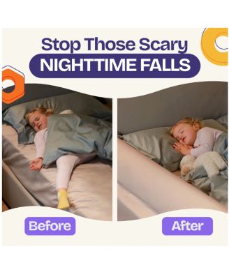 Toddler Foam Bed Rail for Toddlers, Portable Bed Bumper For Twin, Full, Queen, and King Beds, 1 Pack