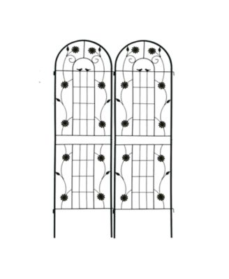 2 Pack Metal Garden Trellis 71" x 19.7" Rustproof Trellis for Climbing Plants Outdoor Flower Support
