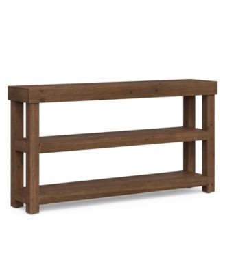 63-Inch Solid Wood Entry Console Table,arrow Sofa Table Behind The Couch, Entryway Furniture with Storage Shelves