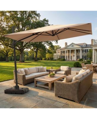 9x9 FT Square Roman Patio Umbrella - Classic Shade for Small Patio, Poolside & Outdoor Dining