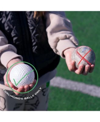 Portable Baseball Pitching Machine with Bat and 12 Training Balls Battery Powered with 3 Adjustable Launch Angles for Kids and Beginners