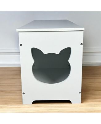 39.4" Top-Open Cat Litter Box Cabinet - Dog-Proof, Hidden Enclosure for Large Cats