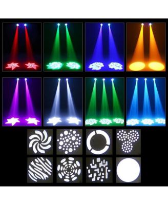 100W RGBW Moving Head Stage Light with Dynamic Pattern & Rainbow Effects, Sound/DMX Ready