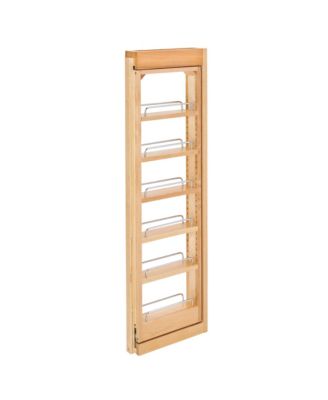 Pullout Wall Filler Cabinet Wooden Organizer, 39" Hgt, 432-WF39-3C