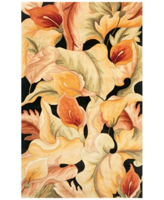 Kas - Catalina 759 Black Calla Lilies 7'9" x 10'6" Area Rug