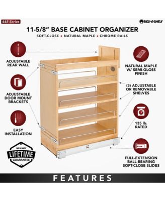 11.75" Soft Close Pullout Cabinet Organizer