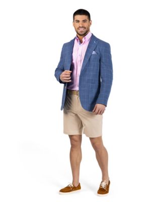 Men's Melange Yarn Dye Windowpane Sport Coat