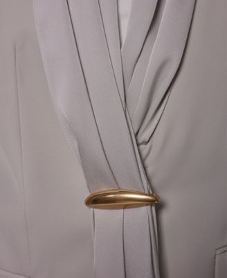 Women's Draped Necktie Fitted Blazer
