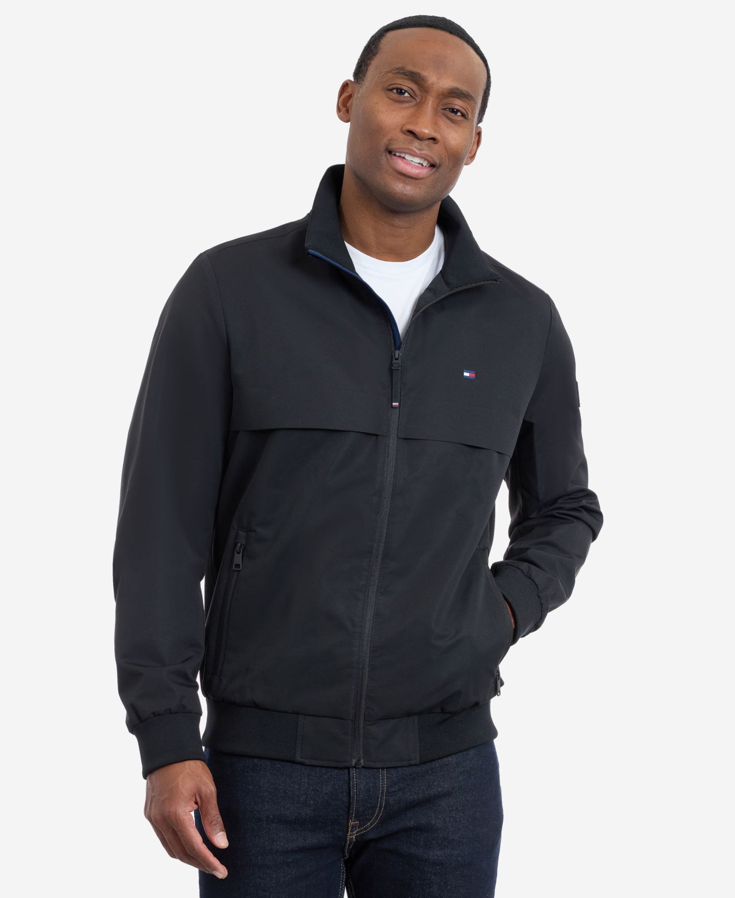 Мужская куртка Tommy Hilfiger Water Resistant Boating Regular-Fit, цвет: Чёрный — фото 6