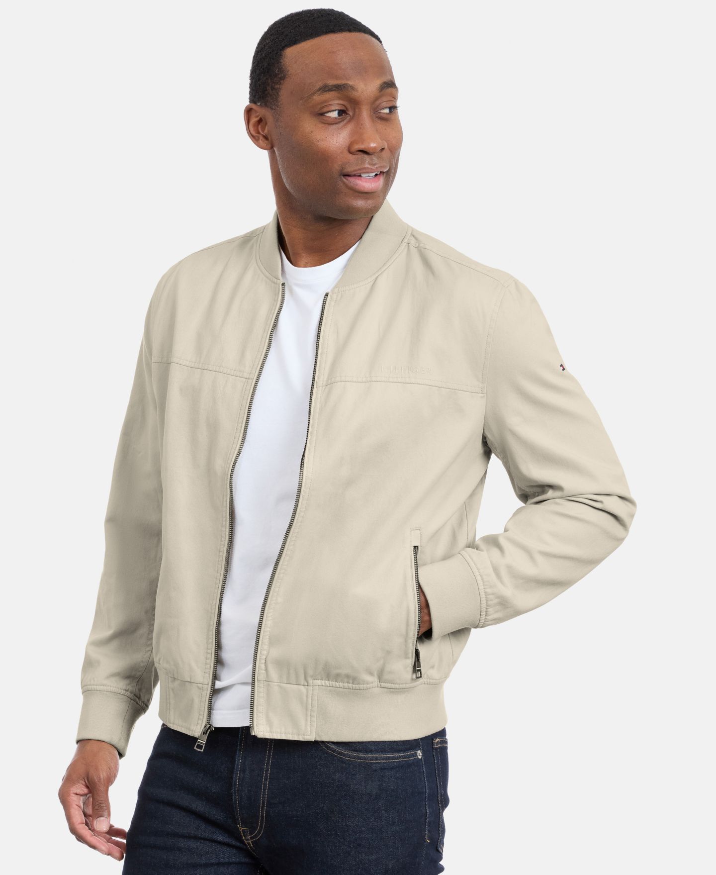 Мужская куртка Tommy Hilfiger Cotton Bomber, цвет: Верблюжий — фото 6