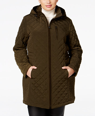Laundry by Design Plus Size Hooded Quilted Jacket