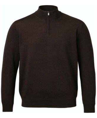 Men's Long Sleeve Quarter-Zip Merino Wool Sweater