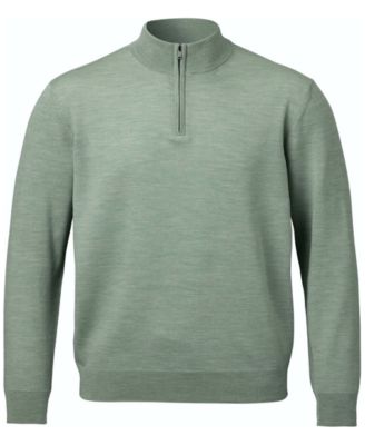 Men's Long Sleeve Quarter-Zip Merino Wool Sweater
