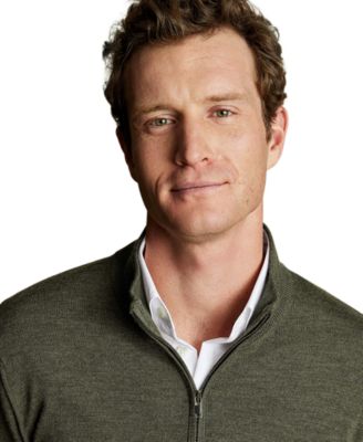 Men's Long Sleeve Quarter-Zip Merino Wool Sweater