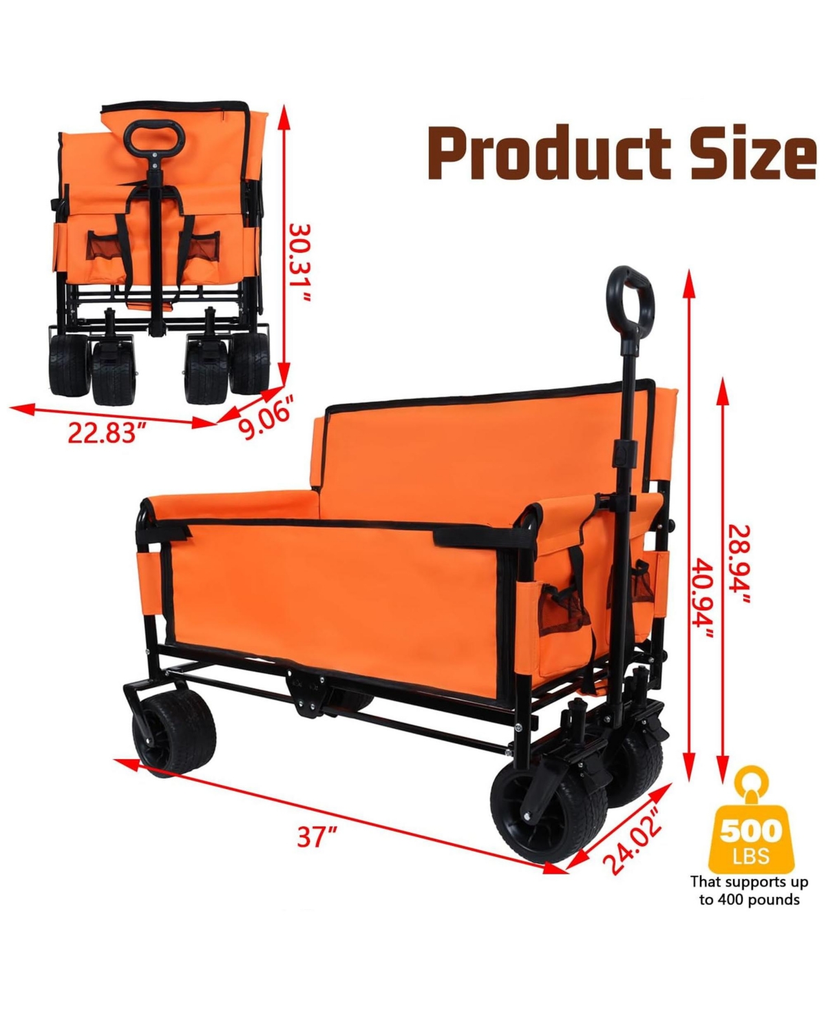 Rainsken Convertible Folding Wagon Cart