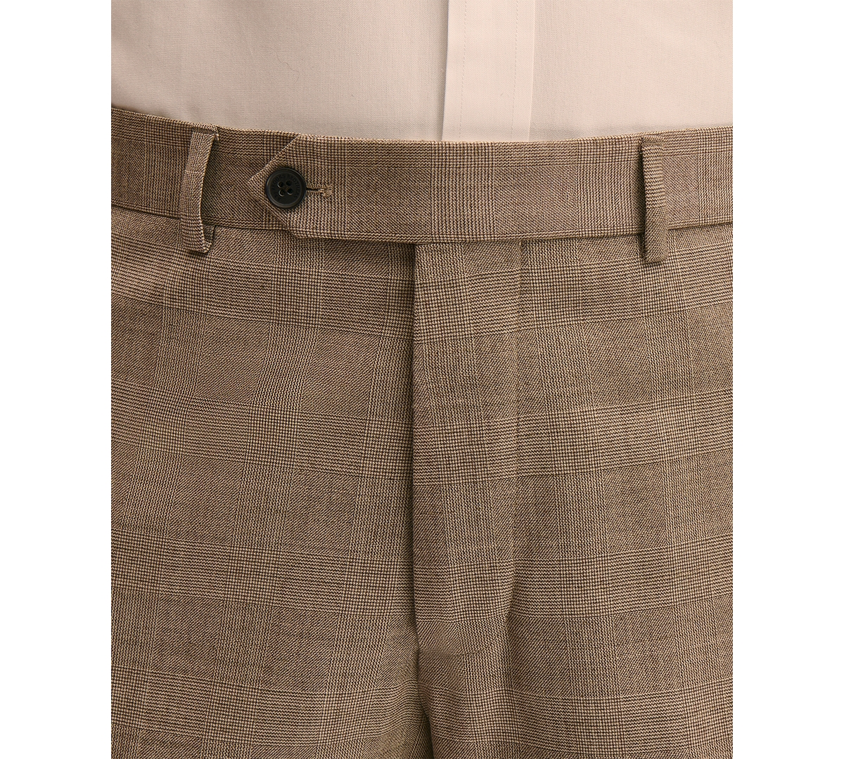 B by Brooks Brothers Men's Plaid Stretch Regular-Fit Suit Trousers