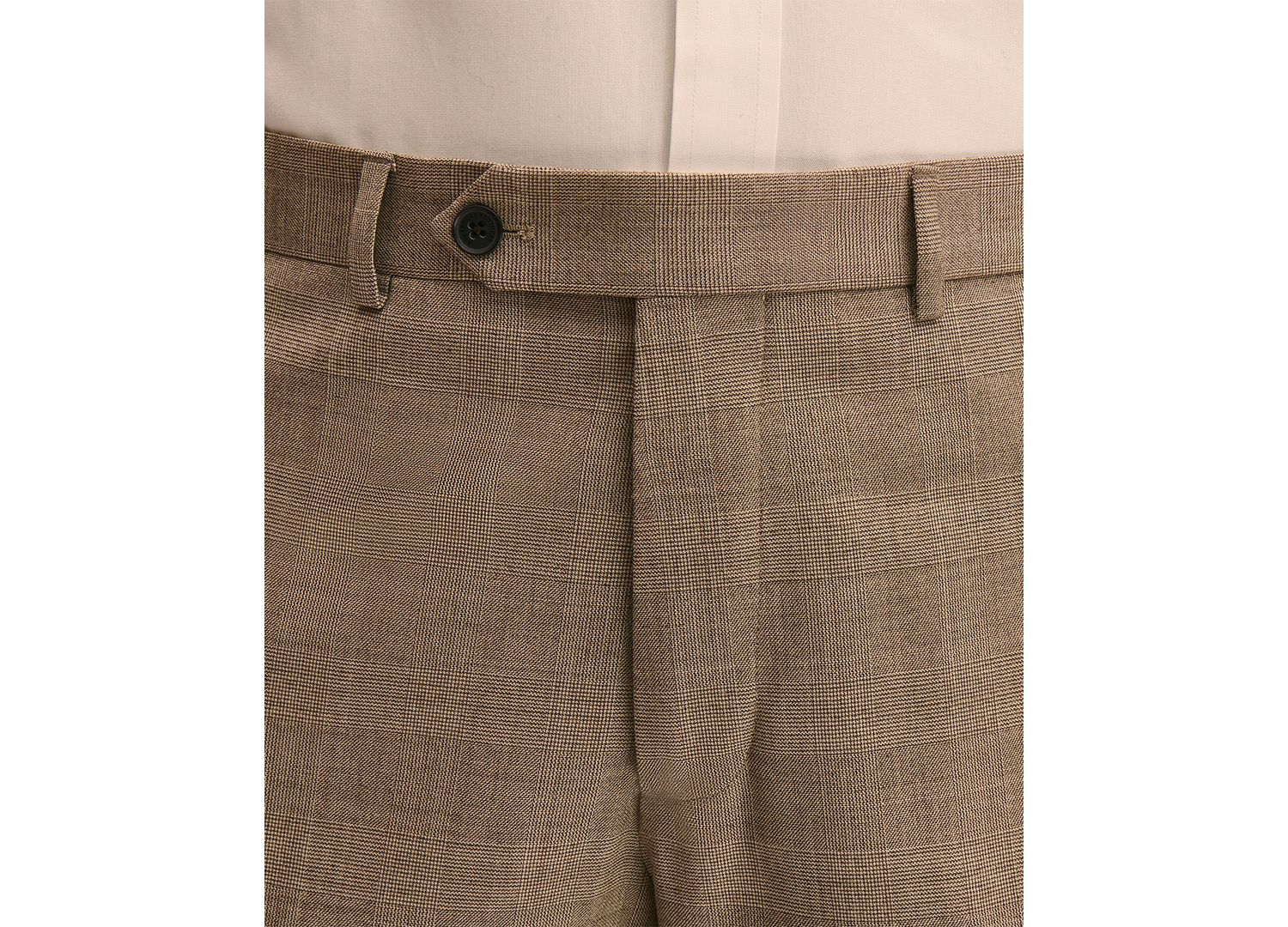 Brooks Brothers Men's Plaid Stretch Regular-Fit Suit Trousers