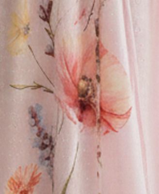 Juniors' Floral Print Eyelet Corset Midi Dress