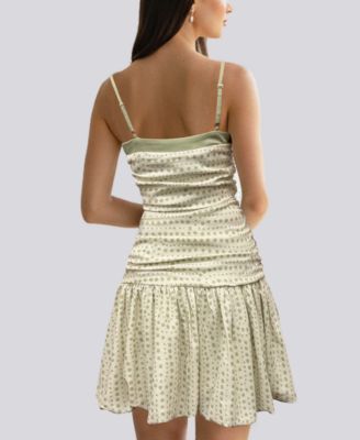 Juniors' Polka Dot Bubble Hem Dress