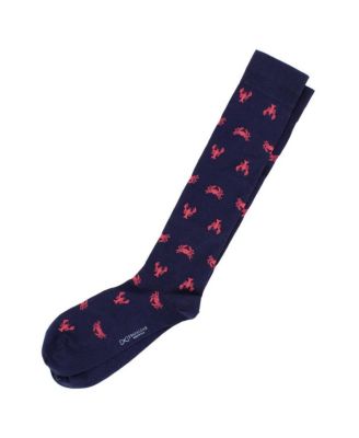 Men's Sea Life Ahoy Over The Calf Pima Cotton Novelty Dress Socks (1 Pair)