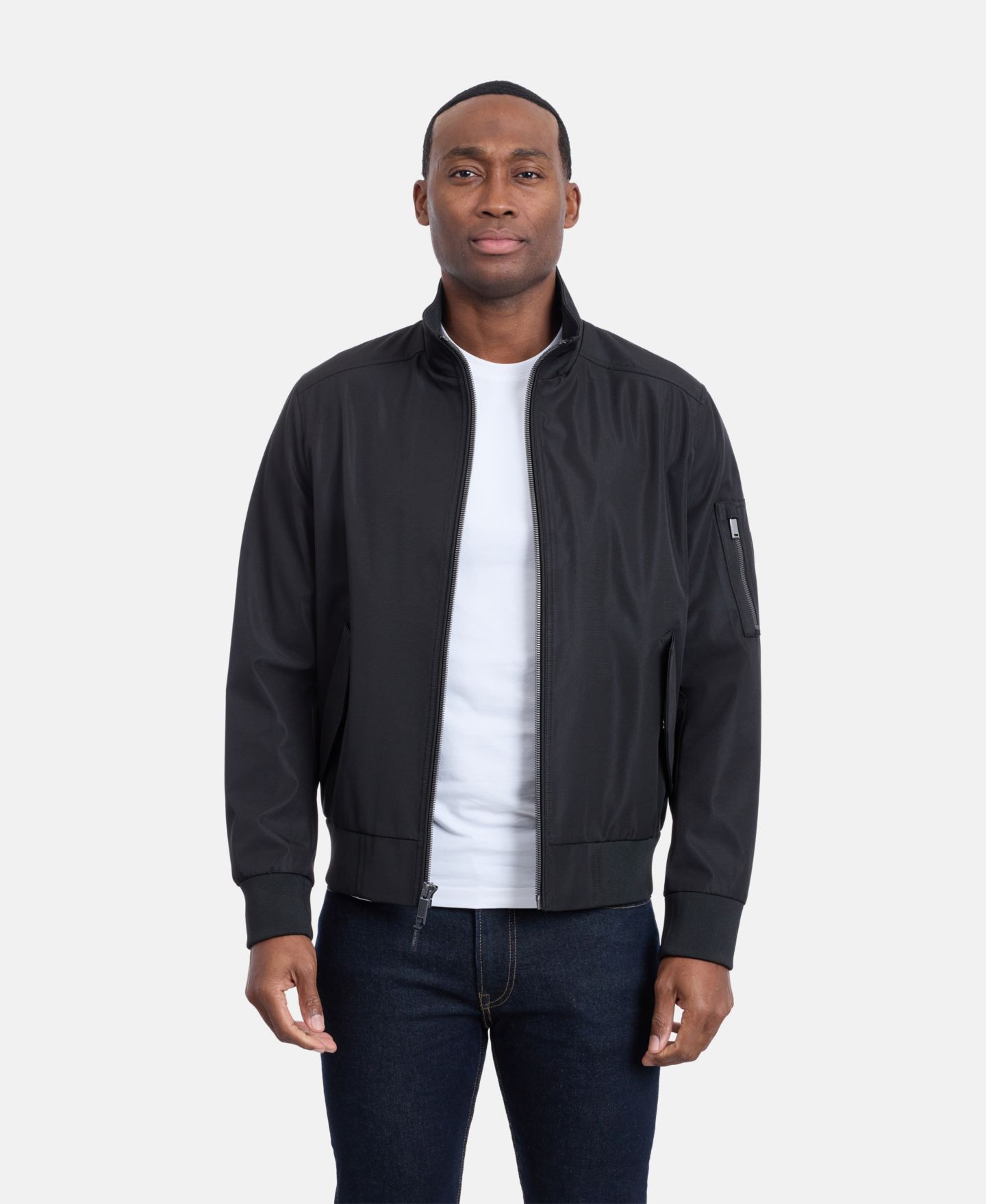 Мужская куртка Calvin Klein Ripstop Bomber, цвет: Чёрный — фото 2