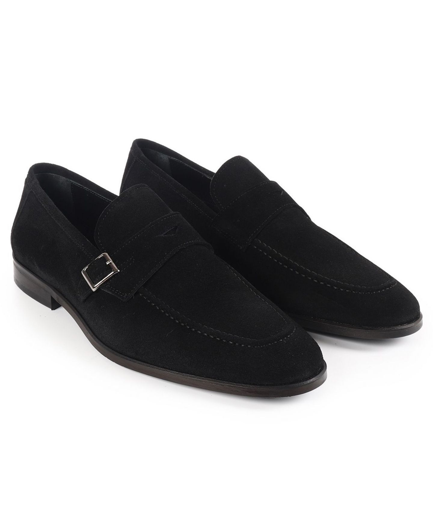 Мужские туфли VELLAPAIS Monk Strap Penny, цвет: Чёрный — фото 5