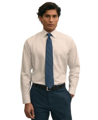 Men's Striped Spread-Collar Dress Shirt