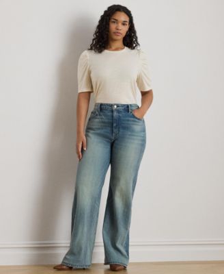 Plus Size Puff-Sleeve Top