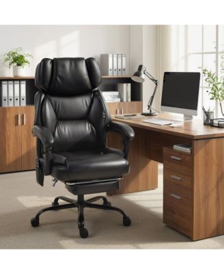 Massage Office Chair with Heat Reclining Function