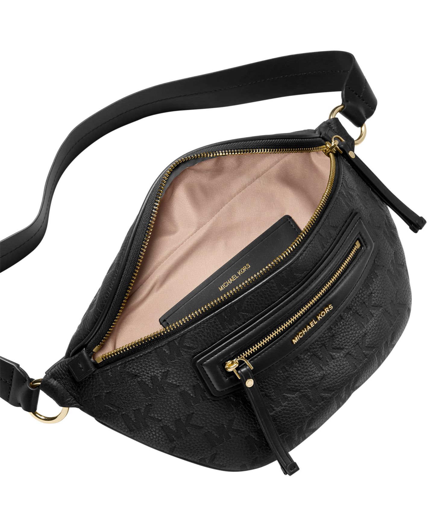 Женская сумка Michael Kors Jet Set Medium Sling Messenger, цвет: Чёрный — фото 3