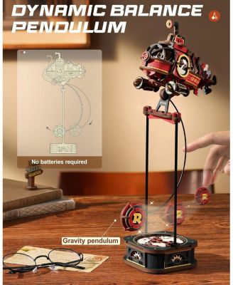 Pendulum Balance Toy, 3D Wooden Puzzles for Adults, Retro Deep-Sea Adventurer, DIY Craft Wood Puzzle Kit