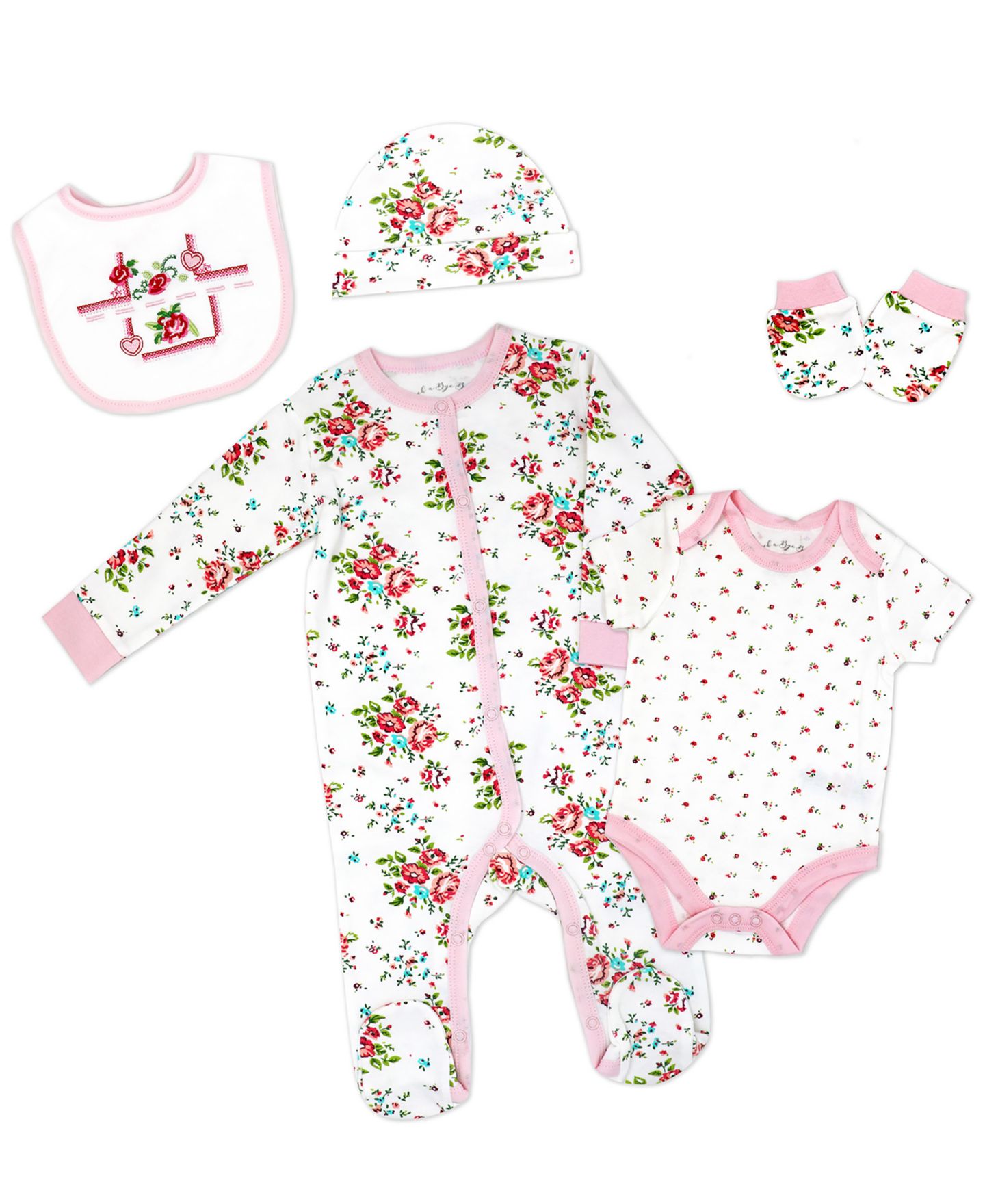 Комплекты 3 Stories Trading First Year Baby Shower Gift Crate, 36-Piece Set для девочек-малышей, цвет: Розовый — фото 6