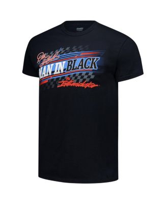 Men's Black Dale Earnhardt 1-Spot Man in Black T-Shirt