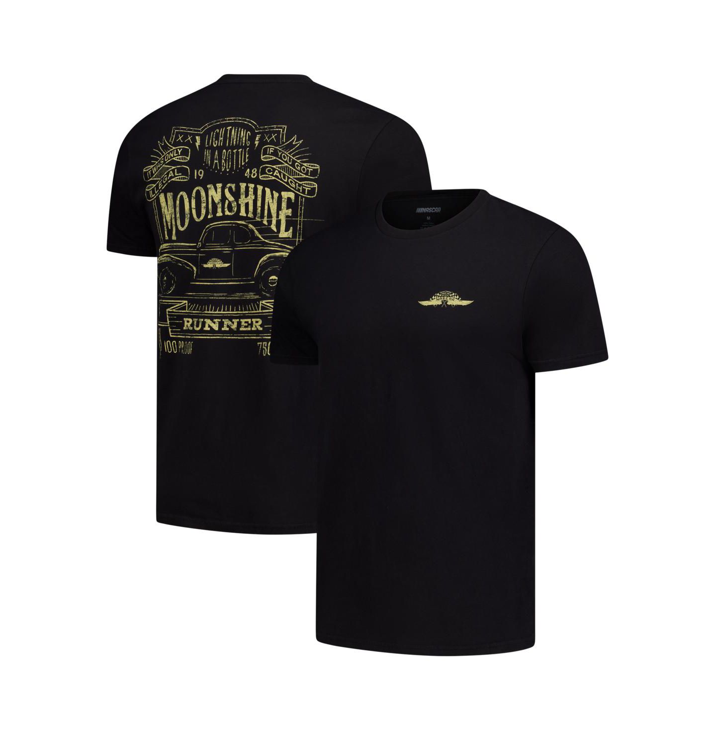 Мужская футболка Checkered Flag Sports Black NASCAR 2-Spot Moonshine Lightning in a Bottle — фото 1