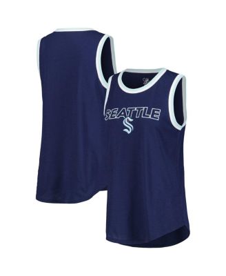 Women's Deep Sea Blue Seattle Kraken Strategy Tank Top
