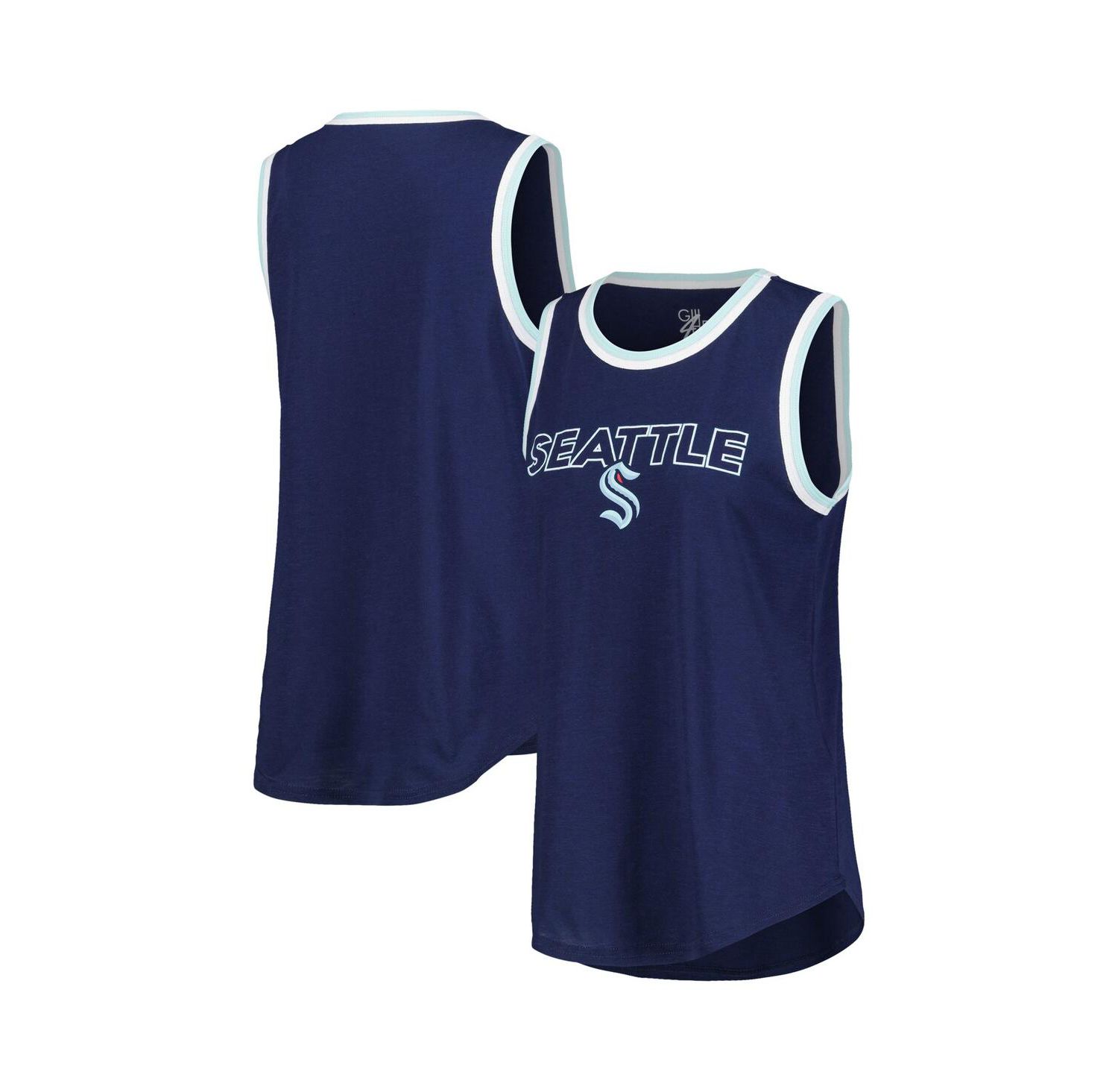 Women's Deep Sea Blue Seattle Kraken Strategy Tank Top