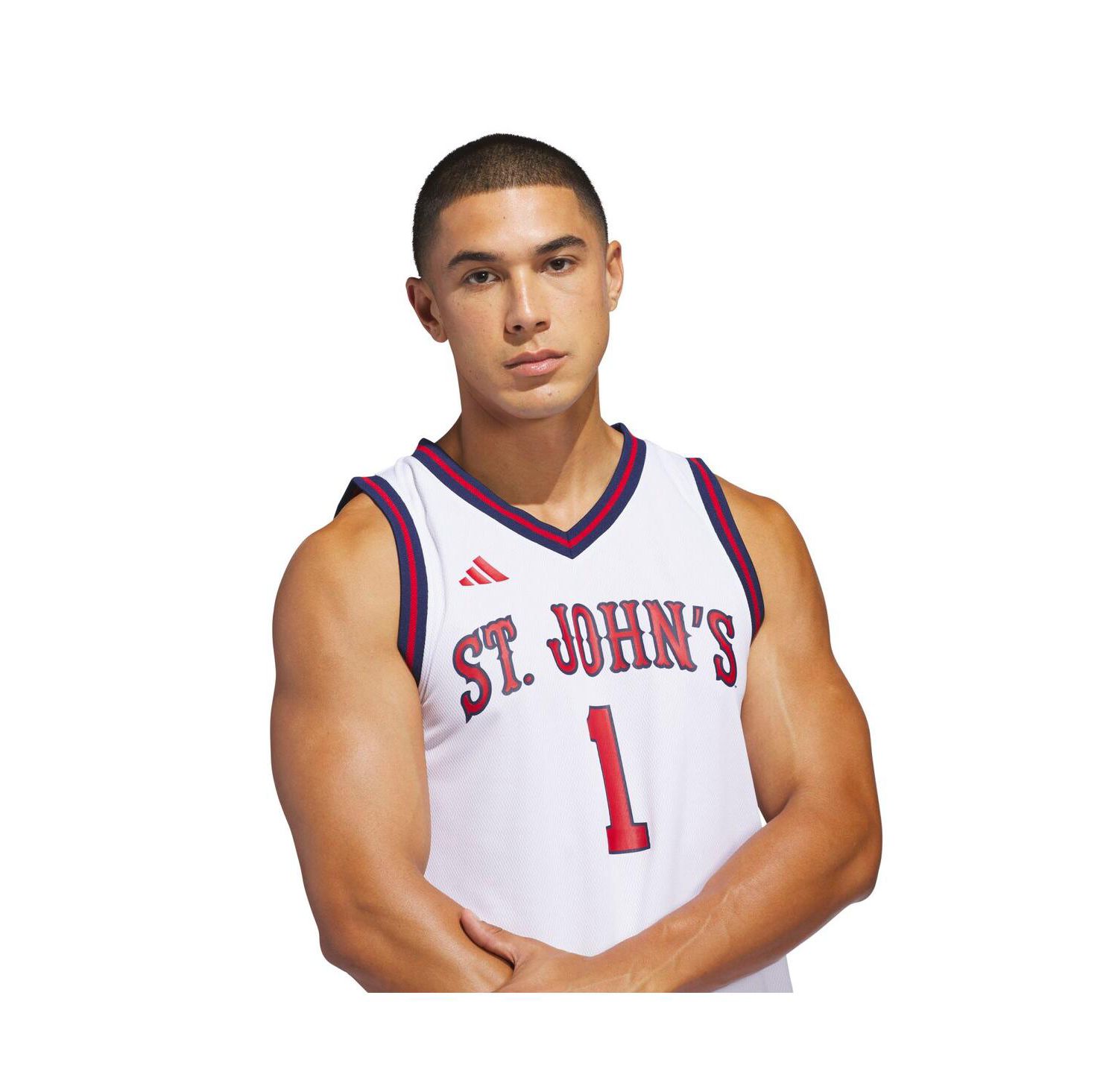 Men's White St. John's Red Storm Home Replica Basketball Jersey