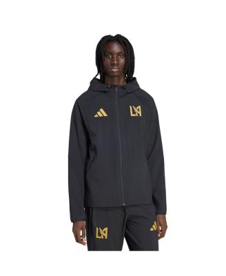 Men's Black LAFC Tiro Travel Full-Zip Hooded Windbreaker