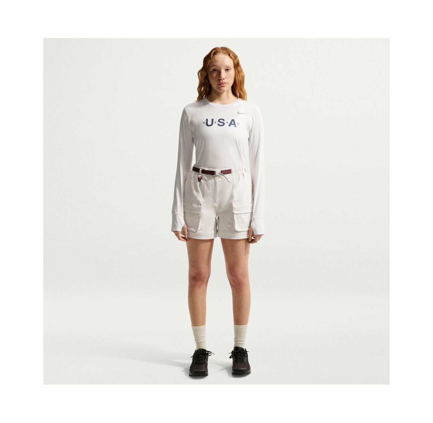 Women's ACG White Team USA Dri-FIT Primary Logo Long Sleeve T-Shirt