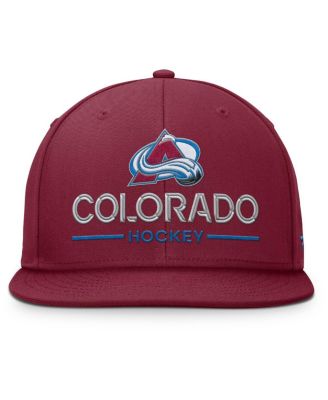 Men's Burgundy Colorado Avalanche Authentic Pro Rink Lockup Snapback Hat
