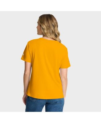 Women's Gold Boston Bruins Authentic Pro Primary T-Shirt