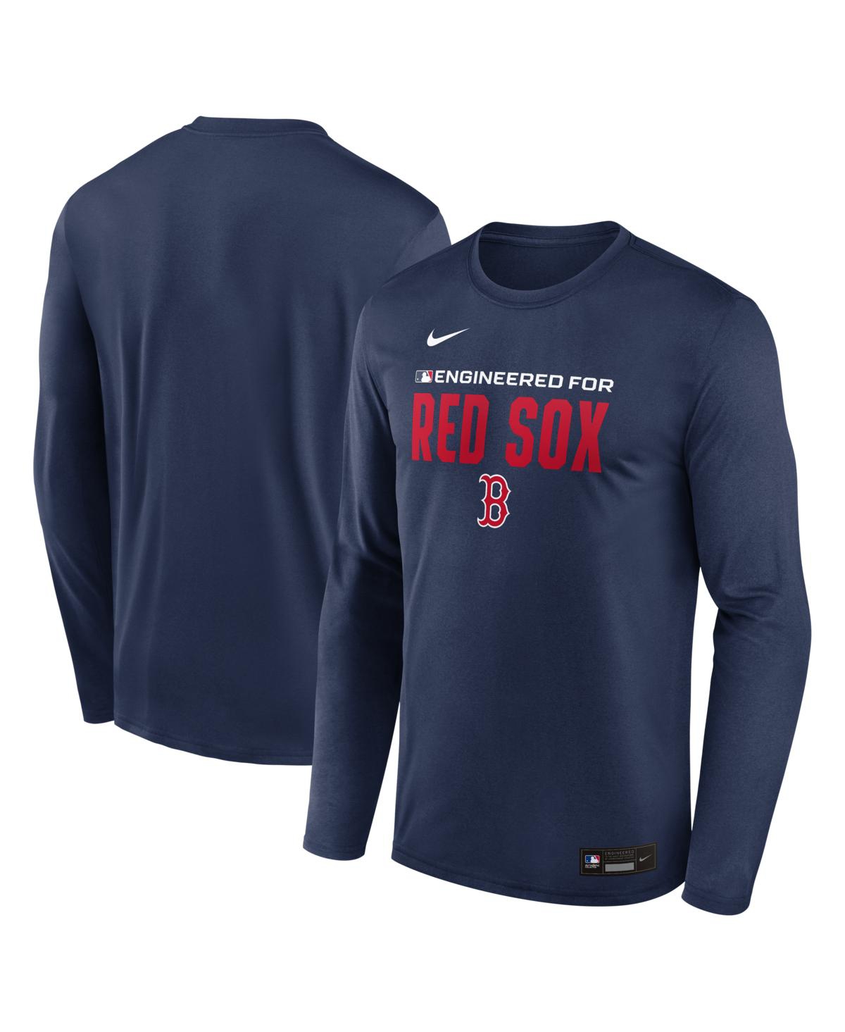 Nike Men's Navy Boston Red Sox Authentic Collection Legend Dri-fit Long Sleeve T-Shirt