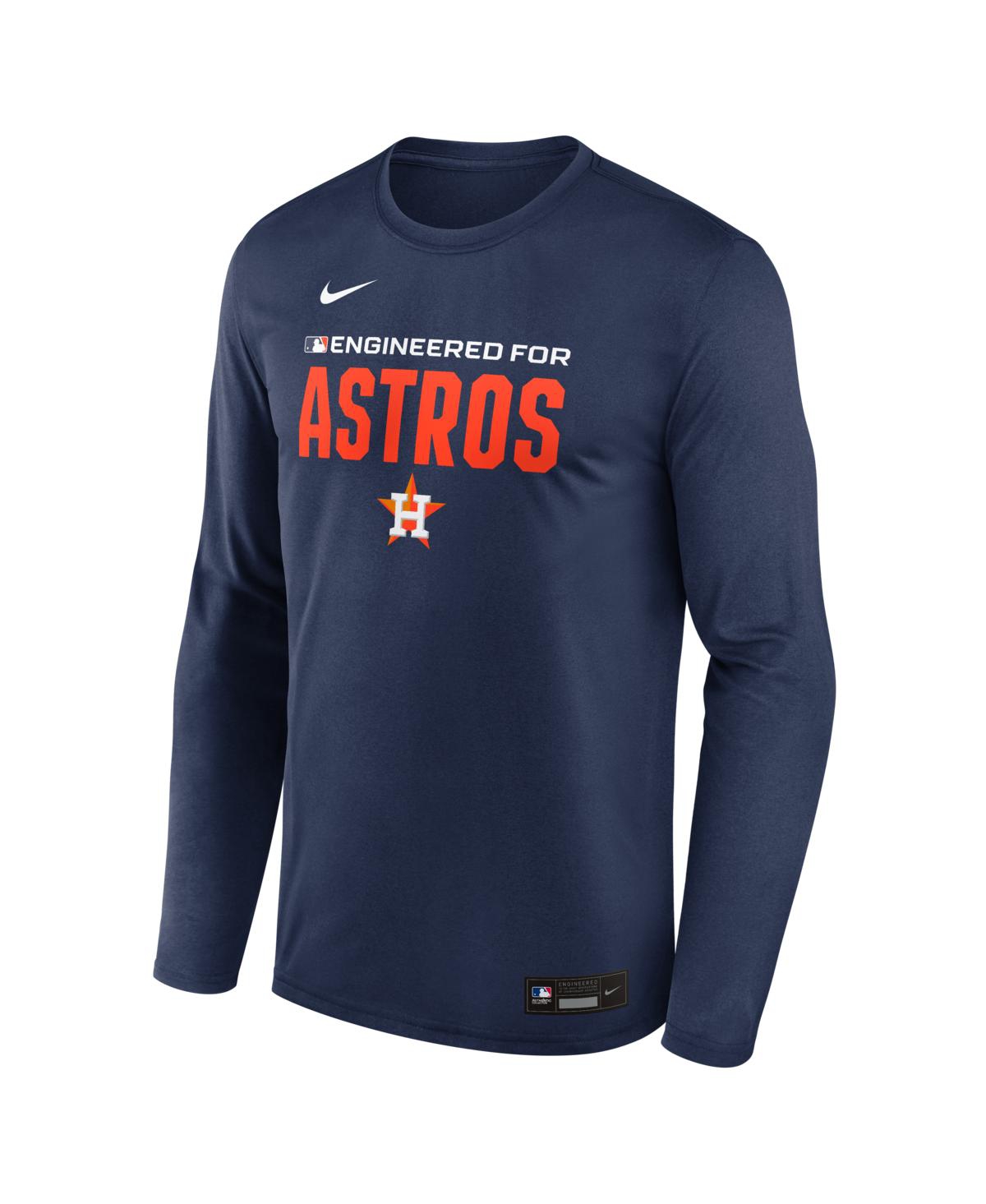 Nike Men's Navy Houston Astros Authentic Collection Legend Dri-fit Long Sleeve T-Shirt