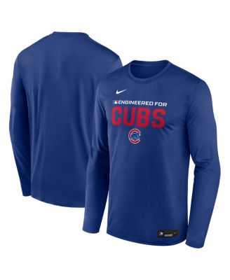 Men's Royal Chicago Cubs Authentic Collection Legend Dri-FIT Long Sleeve T-Shirt