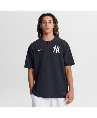 Men's Navy New York Yankees Authentic Collection Dri-FIT Quarter-Zip Windshirt