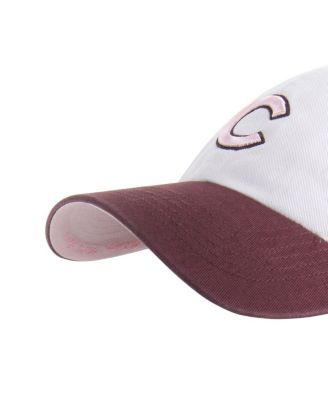  Women's Stone/Burgundy Chicago Cubs Love Letter Clean Up Adjustable Hat