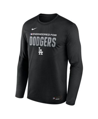 Men's Black Los Angeles Dodgers Authentic Collection Legend Dri-FIT Long Sleeve T-Shirt