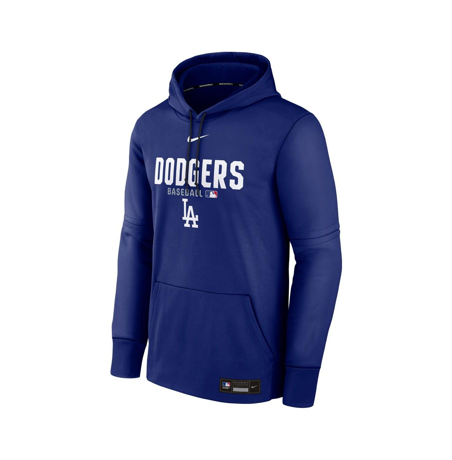 Мужское худи Nike Royal Los Angeles Dodgers Authentic Collection Therma-FIT — фото 2