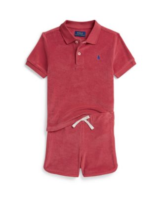 Boys' 2-7 Short-Sleeve Terry Polo Shirt & Shorts, 2-Piece Set